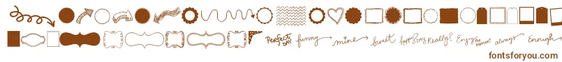Шрифт Kgflavorandframesthree – коричневые шрифты на белом фоне