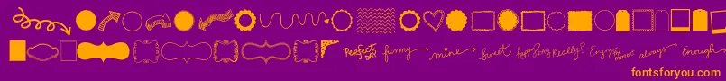 Kgflavorandframesthree Font – Orange Fonts on Purple Background