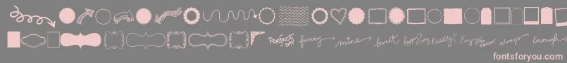 Kgflavorandframesthree Font – Pink Fonts on Gray Background