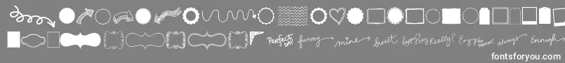 Kgflavorandframesthree Font – White Fonts on Gray Background