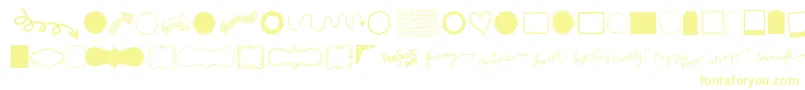 Kgflavorandframesthree-Schriftart – Gelbe Schriften