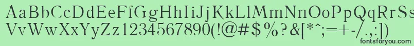 Literpla Font – Black Fonts on Green Background