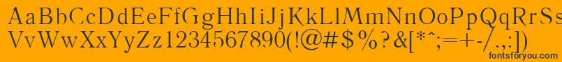 Literpla Font – Black Fonts on Orange Background