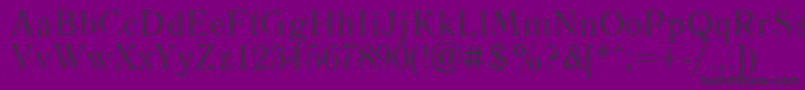 Police Literpla – polices noires sur fond violet