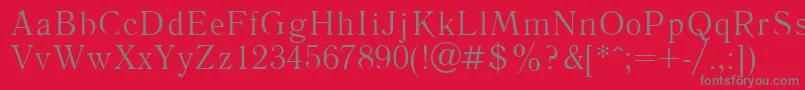 Literpla Font – Gray Fonts on Red Background