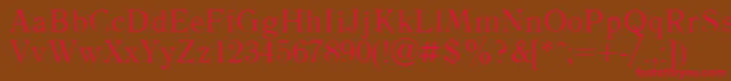 Literpla Font – Red Fonts on Brown Background
