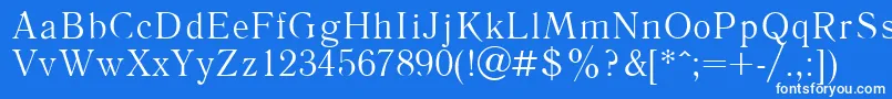フォントLiterpla – 青い背景に白い文字