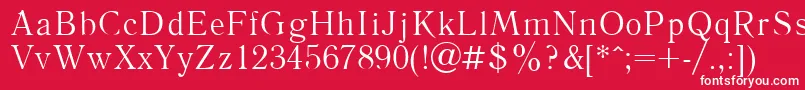 Literpla Font – White Fonts on Red Background