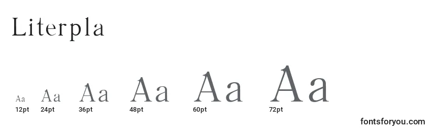 Literpla Font Sizes