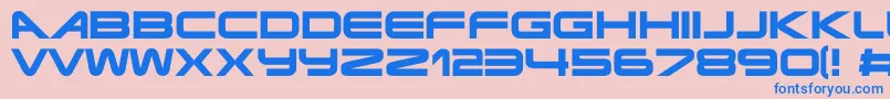 Terminator ffy Font – Blue Fonts on Pink Background