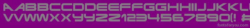 Terminator ffy Font – Gray Fonts on Purple Background