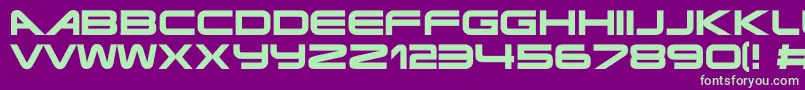 Terminator ffy Font – Green Fonts on Purple Background