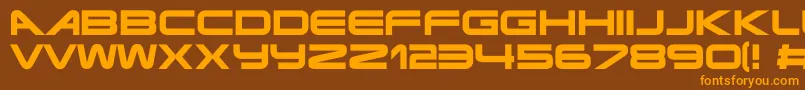 Terminator ffy Font – Orange Fonts on Brown Background