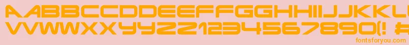 Terminator ffy Font – Orange Fonts on Pink Background