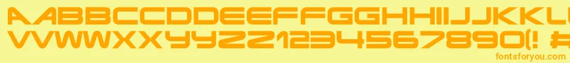 Terminator ffy Font – Orange Fonts on Yellow Background