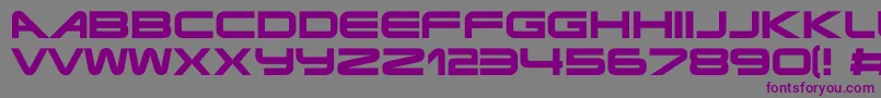 Terminator ffy Font – Purple Fonts on Gray Background