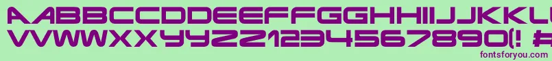 Terminator ffy Font – Purple Fonts on Green Background
