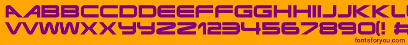 Terminator ffy Font – Purple Fonts on Orange Background