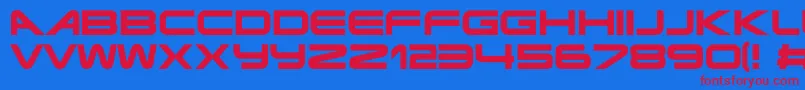 Terminator ffy Font – Red Fonts on Blue Background