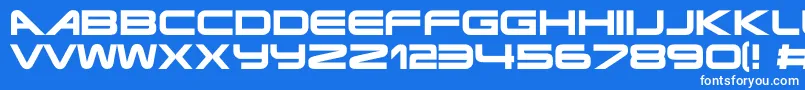 Terminator ffy Font – White Fonts on Blue Background