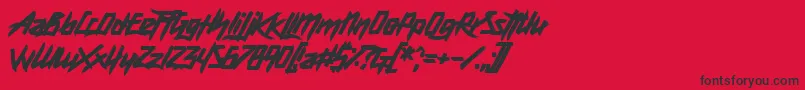 DeathKnell Font – Black Fonts on Red Background