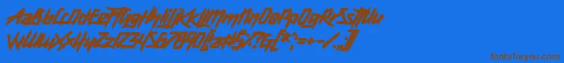 DeathKnell Font – Brown Fonts on Blue Background