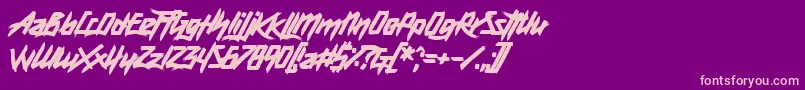Czcionka DeathKnell – różowe czcionki na fioletowym tle