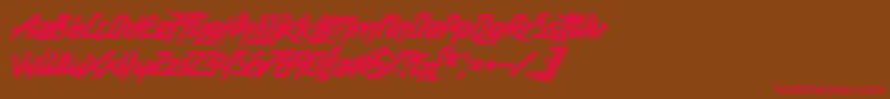 DeathKnell Font – Red Fonts on Brown Background