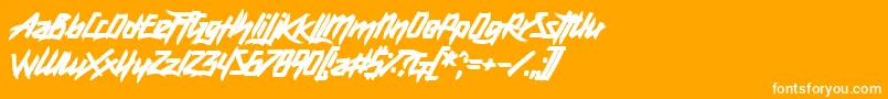 DeathKnell Font – White Fonts on Orange Background
