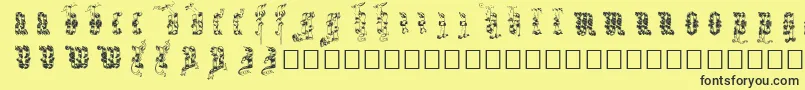 Infula Font – Black Fonts on Yellow Background