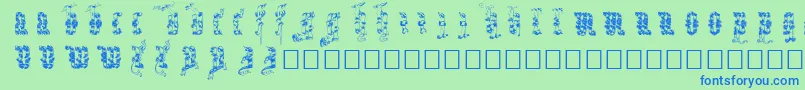 Infula Font – Blue Fonts on Green Background