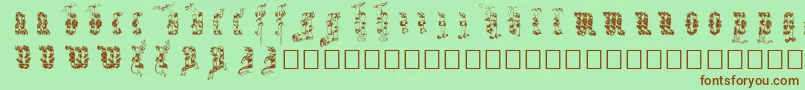 Infula Font – Brown Fonts on Green Background