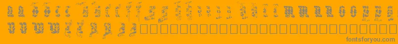 Infula Font – Gray Fonts on Orange Background