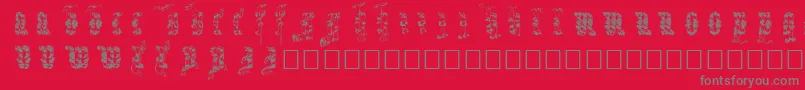 Infula Font – Gray Fonts on Red Background