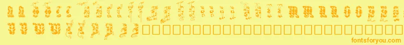 Infula Font – Orange Fonts on Yellow Background