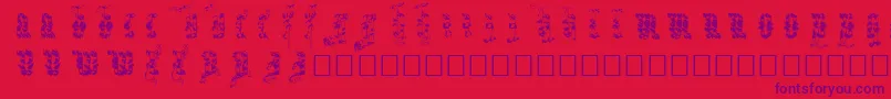 Infula Font – Purple Fonts on Red Background