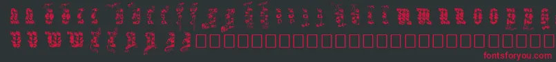 Infula Font – Red Fonts on Black Background