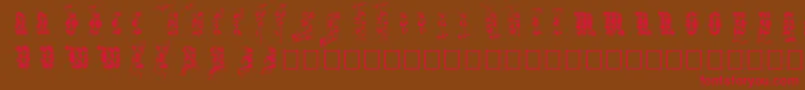 Infula Font – Red Fonts on Brown Background