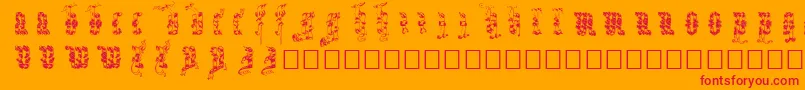 Infula Font – Red Fonts on Orange Background