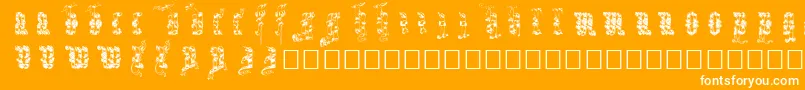 Infula Font – White Fonts on Orange Background