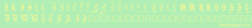 Infula Font – Yellow Fonts on Green Background