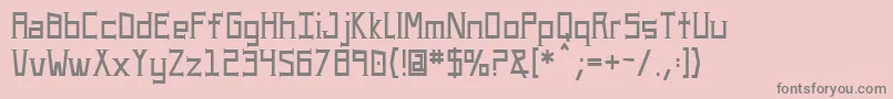 フォントUaserife – ピンクの背景に灰色の文字