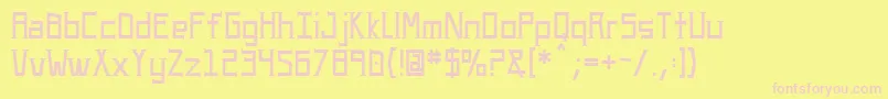 Uaserife Font – Pink Fonts on Yellow Background