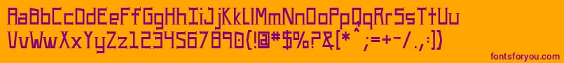 Uaserife Font – Purple Fonts on Orange Background