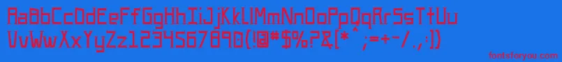 Uaserife Font – Red Fonts on Blue Background