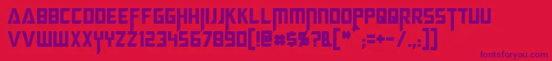 MegatronCondensed Font – Purple Fonts on Red Background