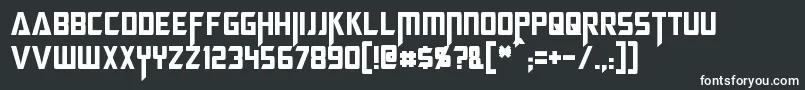 MegatronCondensed Font – White Fonts on Black Background