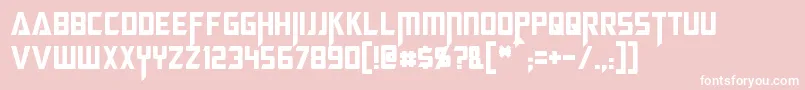 MegatronCondensed-Schriftart – Weiße Schriften auf rosa Hintergrund