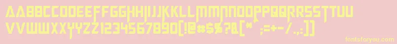 MegatronCondensed Font – Yellow Fonts on Pink Background