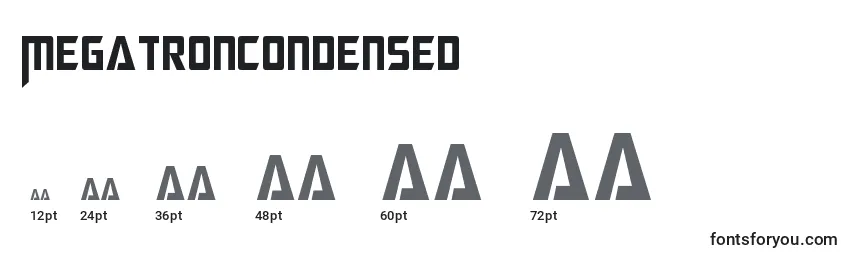 MegatronCondensed Font Sizes